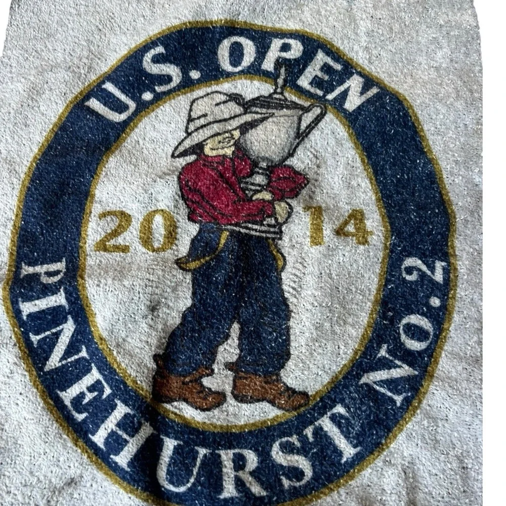 US Open Golf Bag Towel 2014 Pinehurst No. 2 White Blue 24